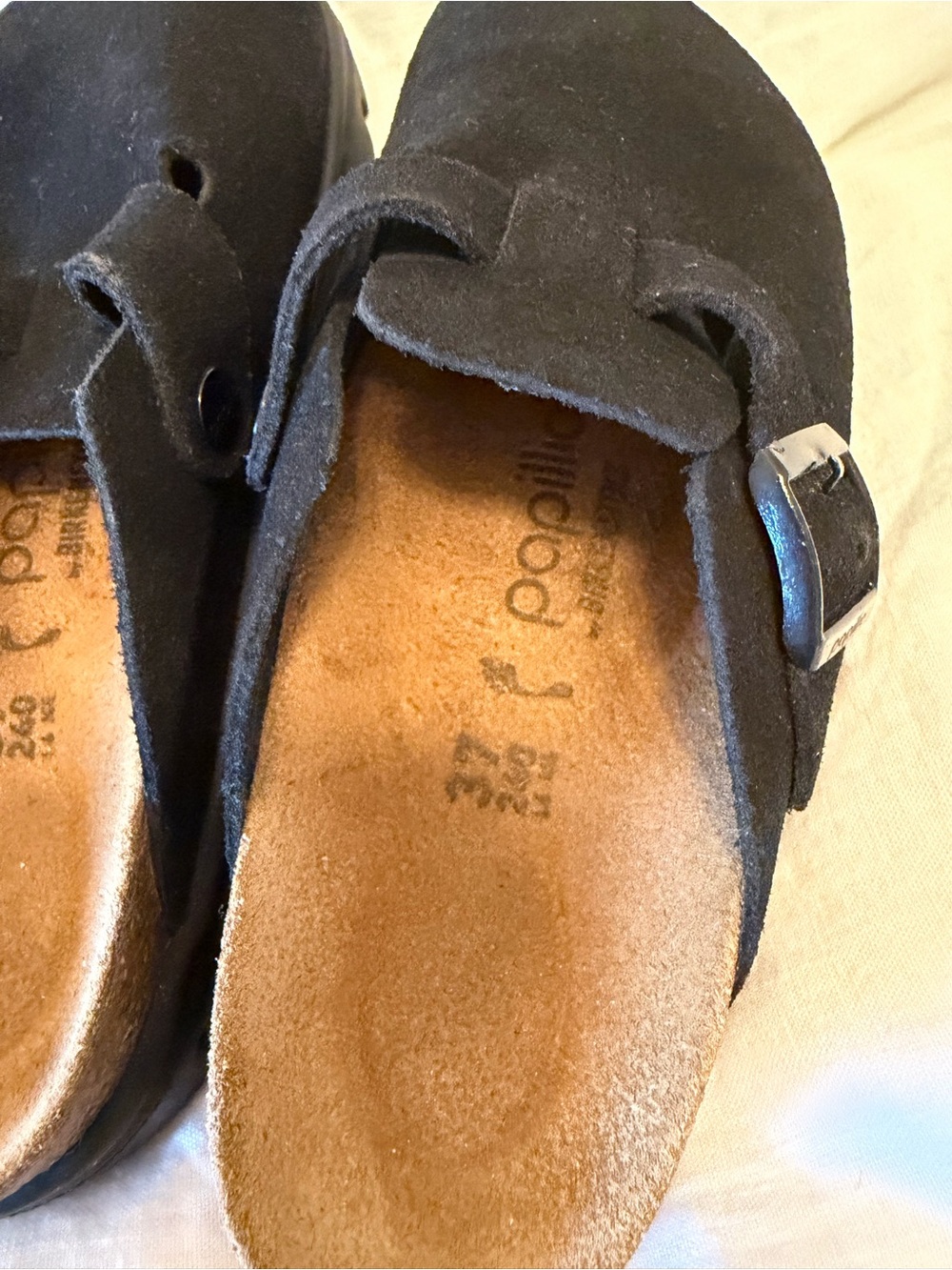 Papillio Black Suede Slip-On clogs - Picture 4 of 4